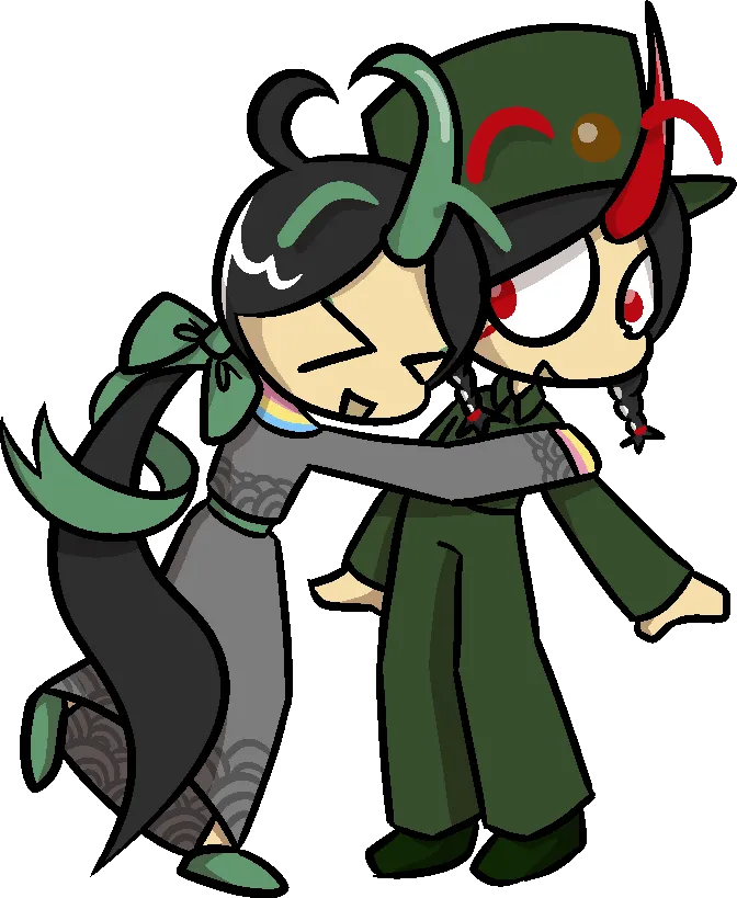 jinx hugging jackalope